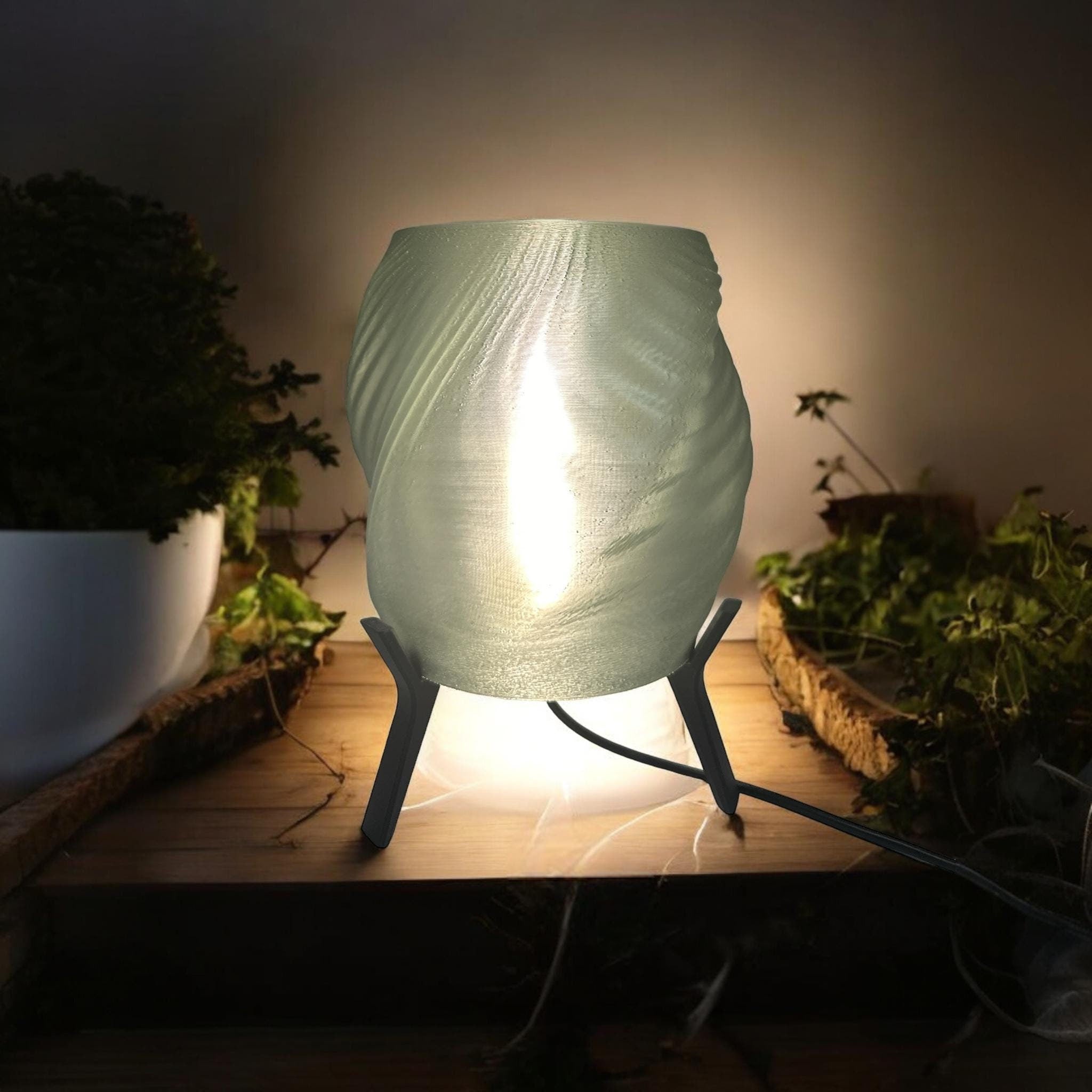 Ripple Glow Sculptural Table Lamp - Modern Ambient LED Lighting for Bedroom Office Contemporary Home Decor - Pashmation