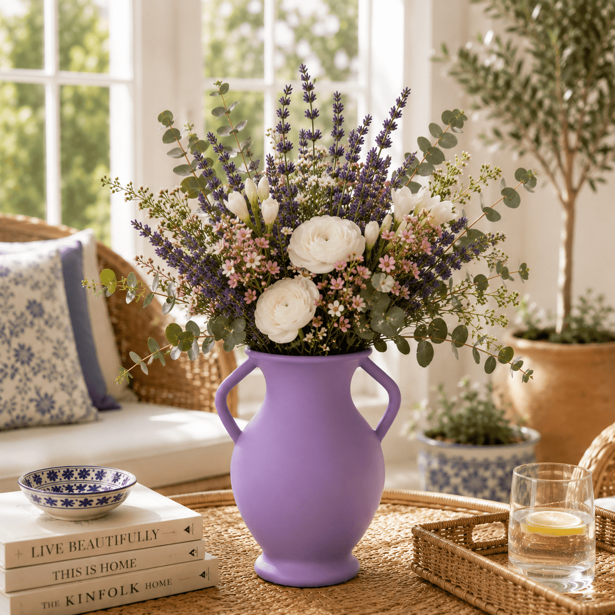 Rustic Amphora Vase | Handled Sculptural Centerpiece by Pashmation