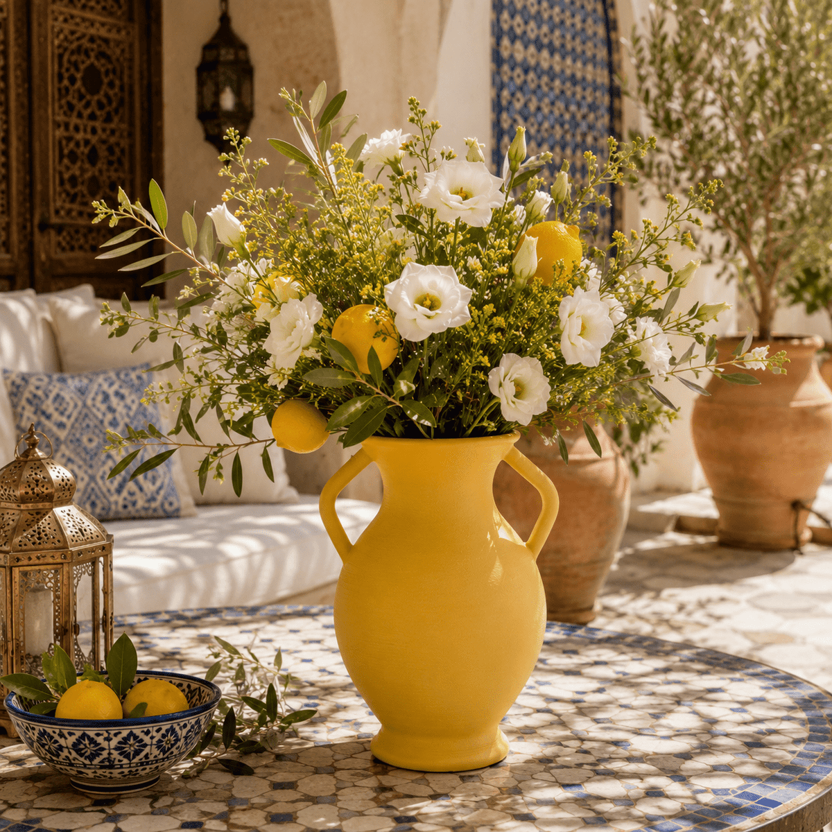 Rustic Amphora Vase | Handled Sculptural Centerpiece by Pashmation
