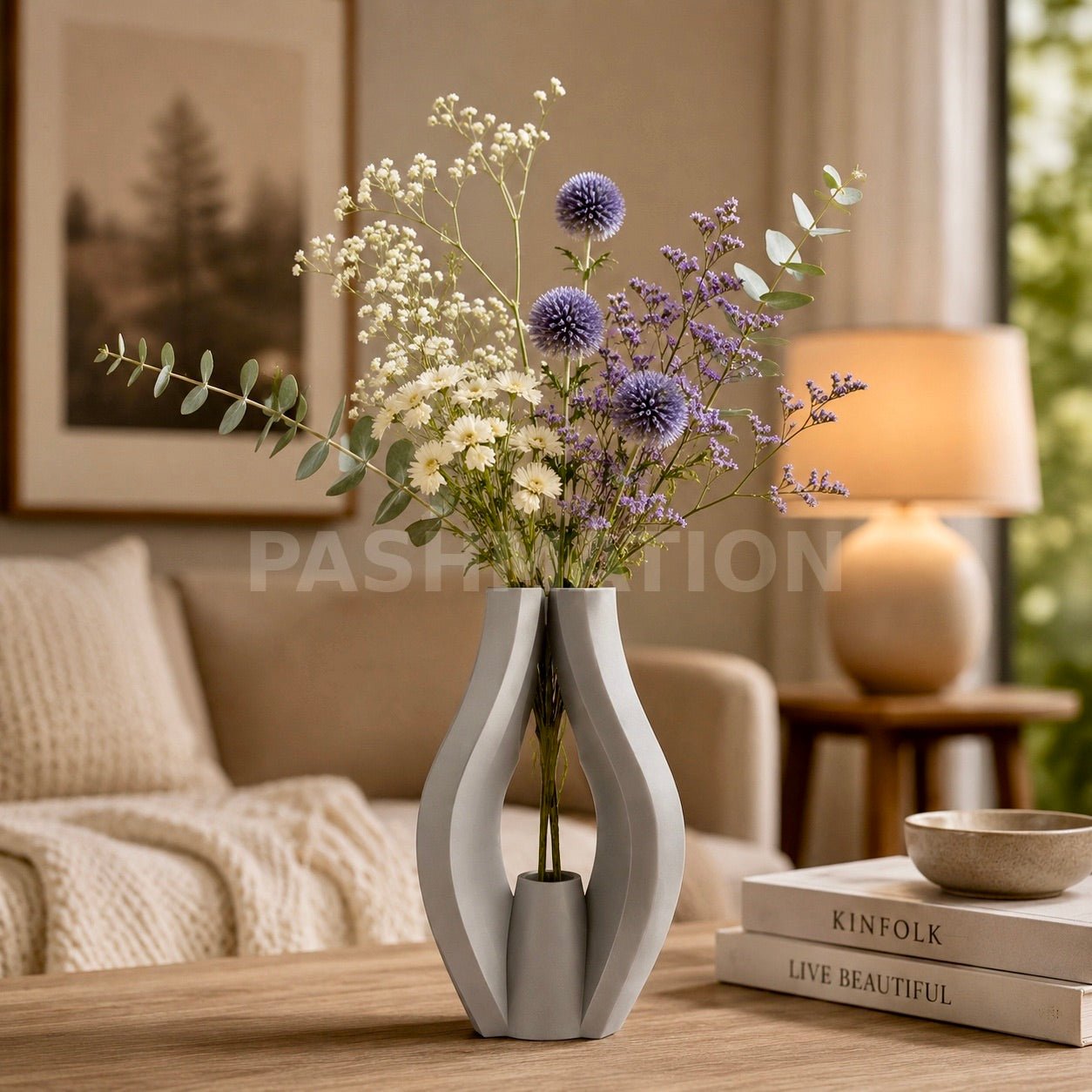Sculptural Krono Vase - Modern Home Decor Centerpiece Contemporary Minimalist Design by Pashmation