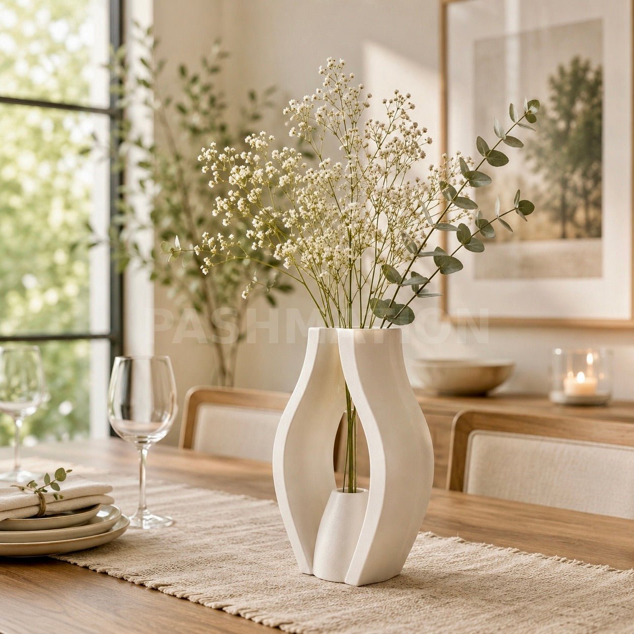 Sculptural Krono Vase - Modern Home Decor Centerpiece Contemporary Minimalist Design by Pashmation