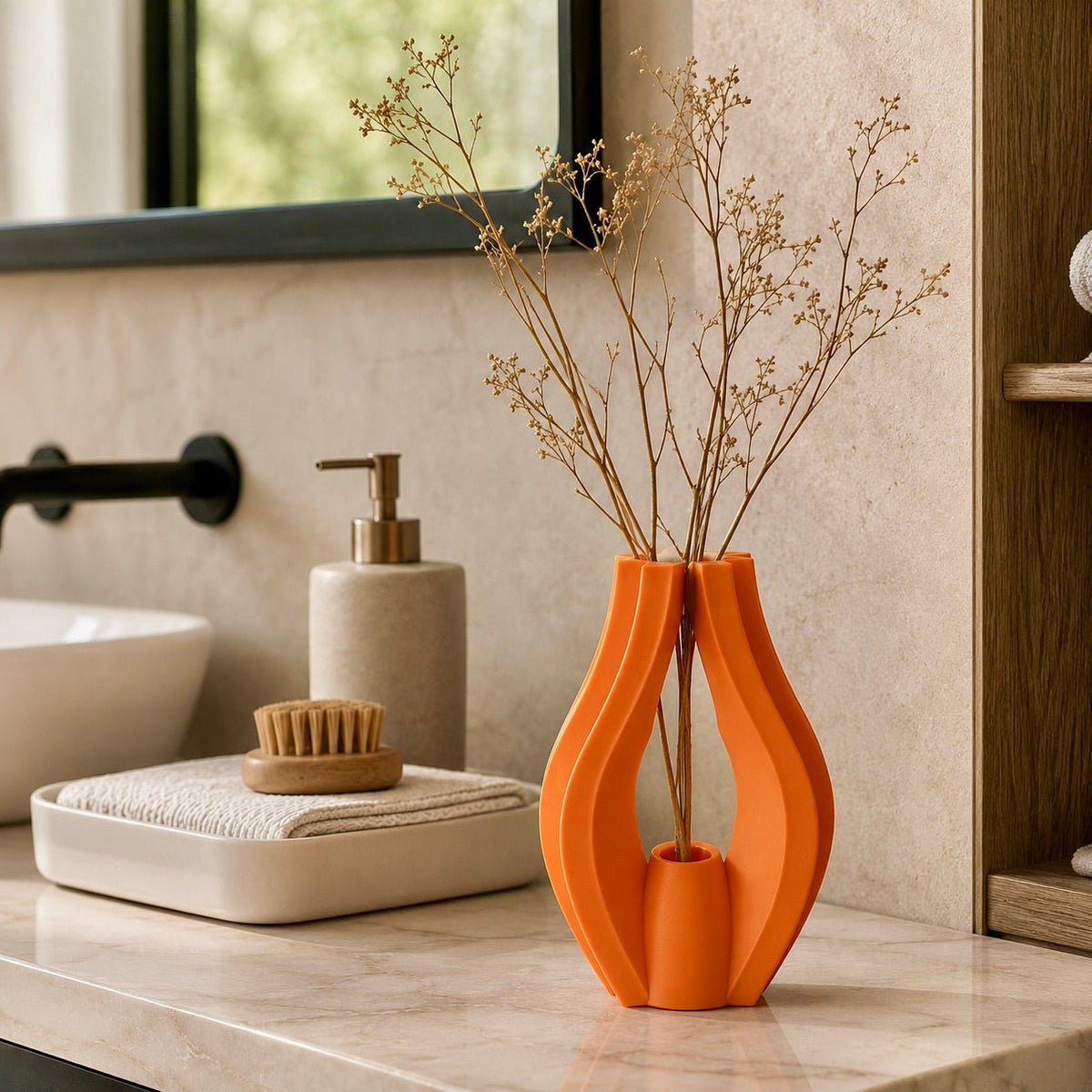 Sculptural Krono Vase - Modern Home Decor Centerpiece Contemporary Minimalist Design by Pashmation