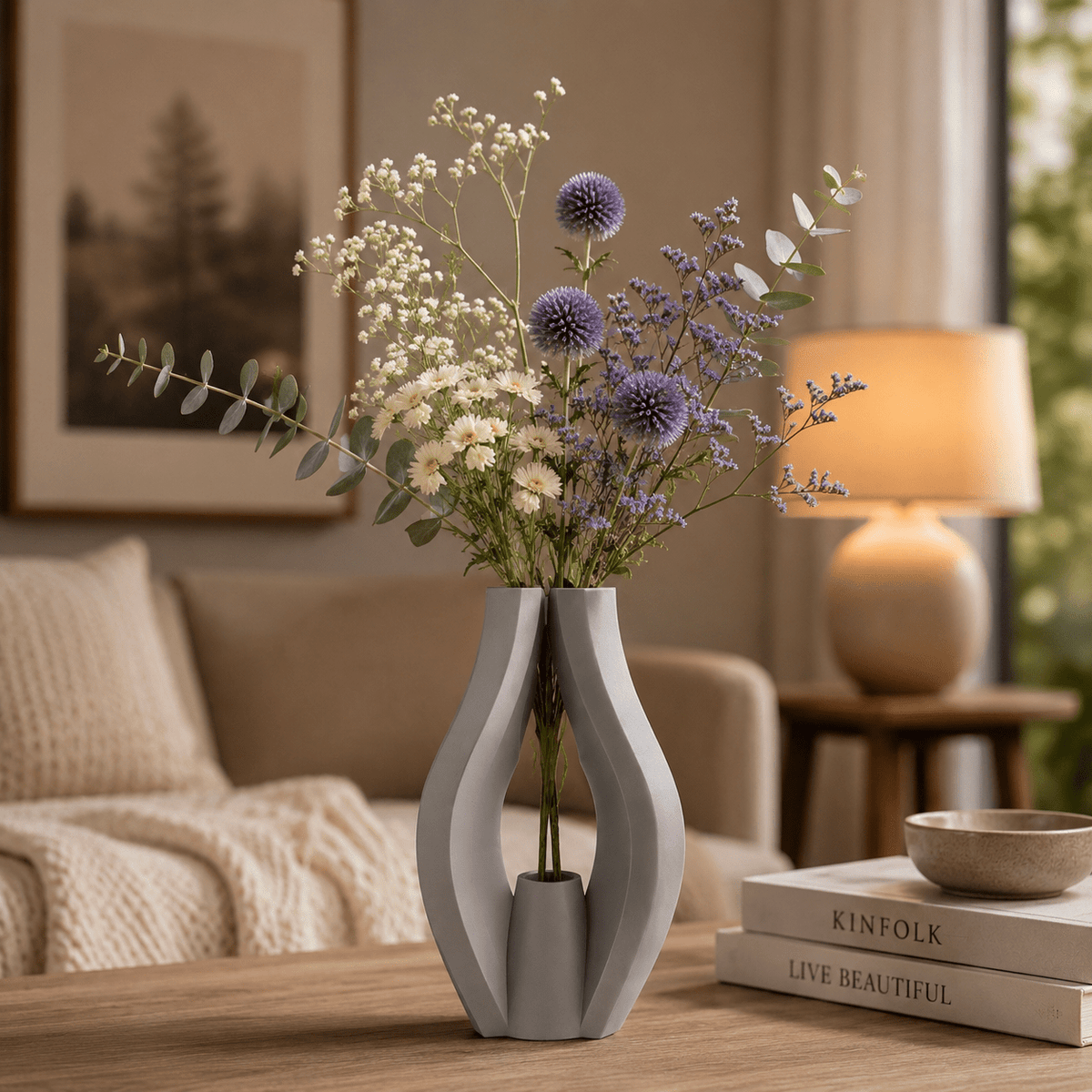 Sculptural Krono Vase - Modern Home Decor Centerpiece Contemporary Minimalist Design by Pashmation