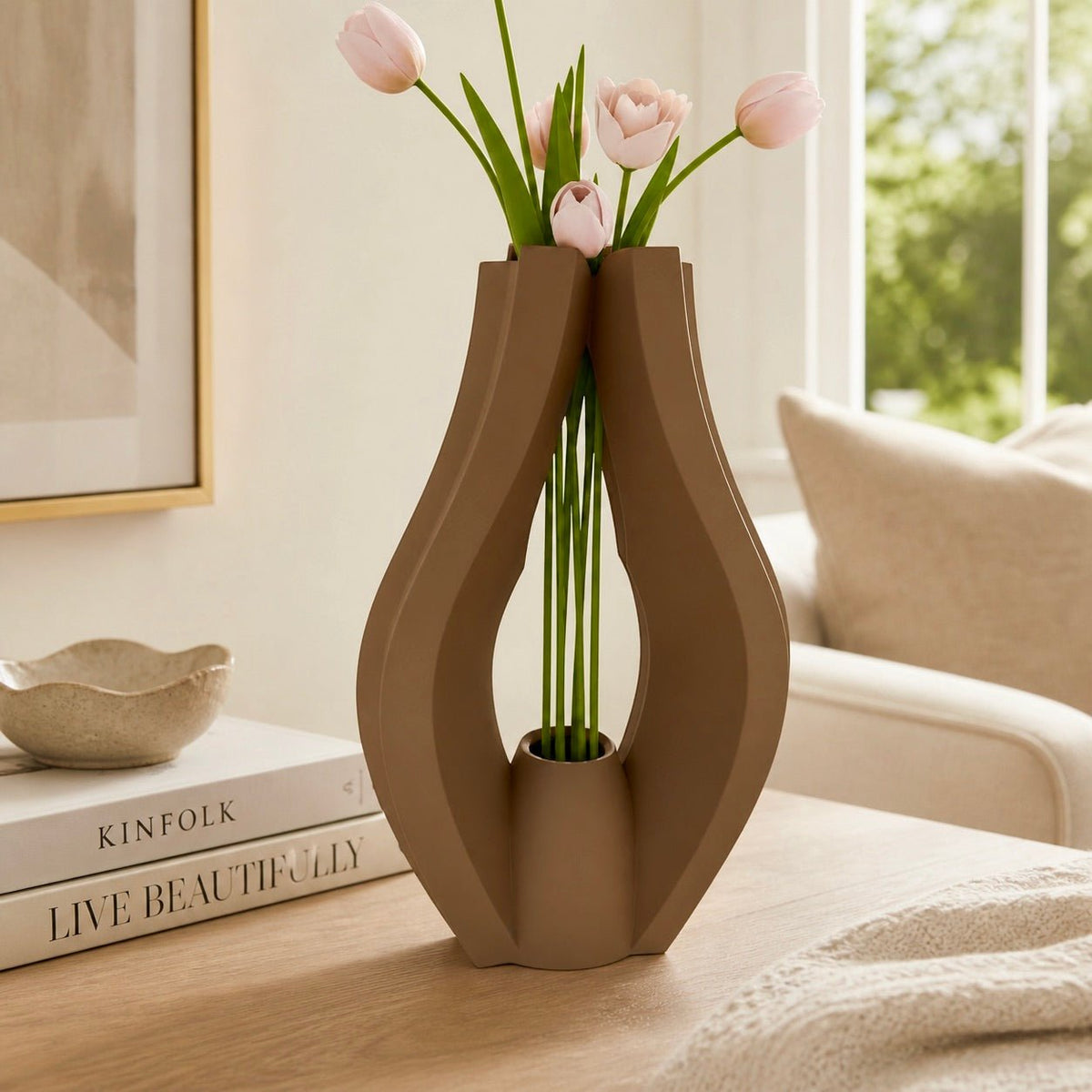Sculptural Krono Vase - Modern Home Decor Centerpiece Contemporary Minimalist Design by Pashmation