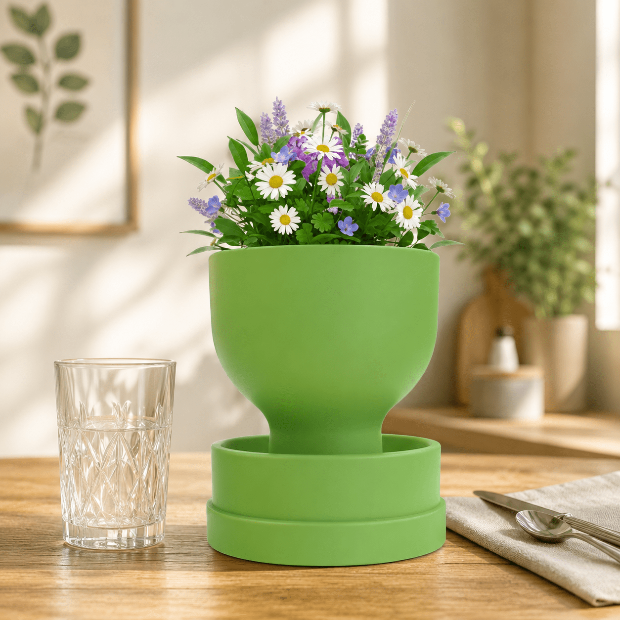 Self - Watering Planter | Reservoir Base for Indoor Plants by Pashmation