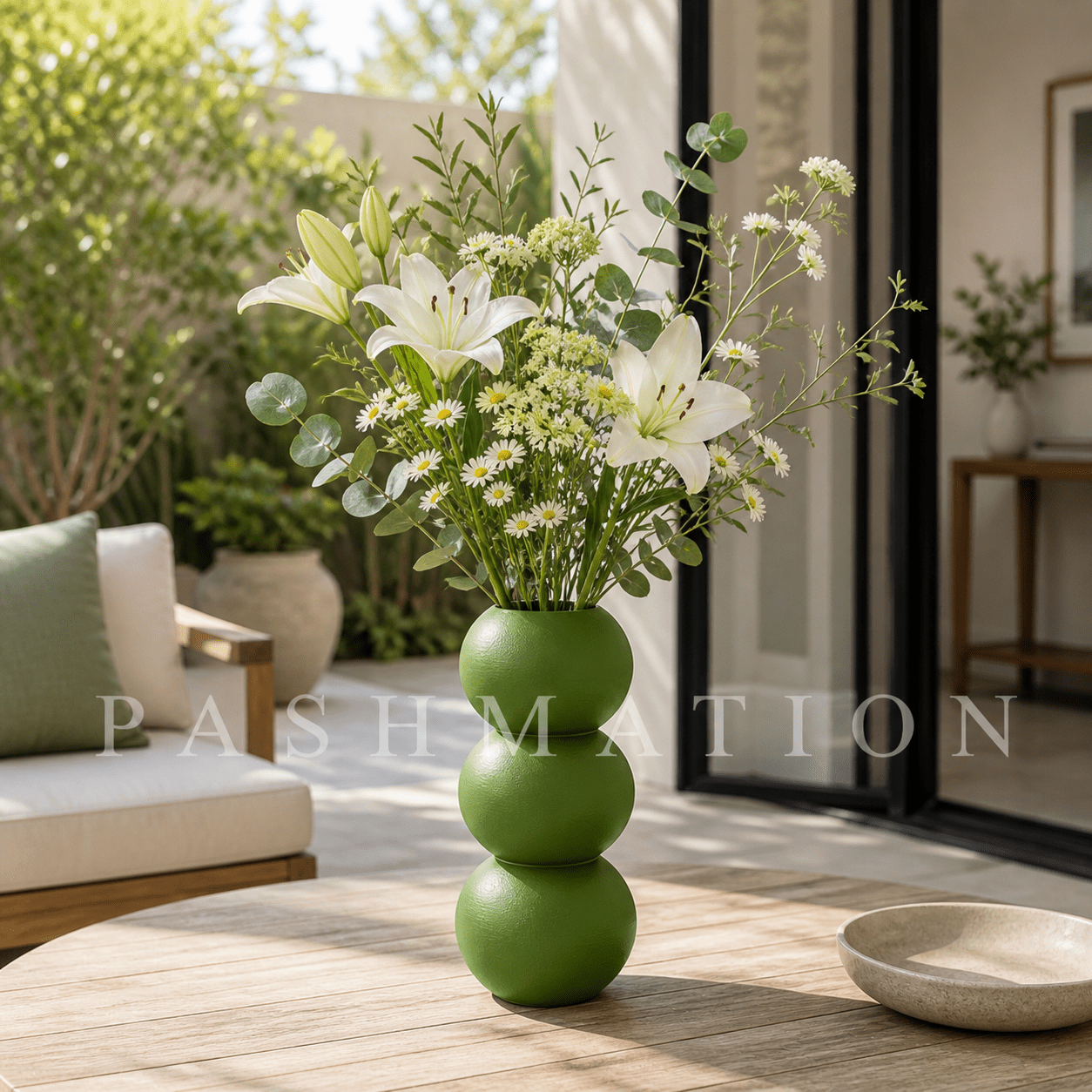Spherical Modern Vase - Vibrant Accent Piece for Dried Flowers Contemporary Home Decor Geometric Centerpiece Orbo Design by Pashmation