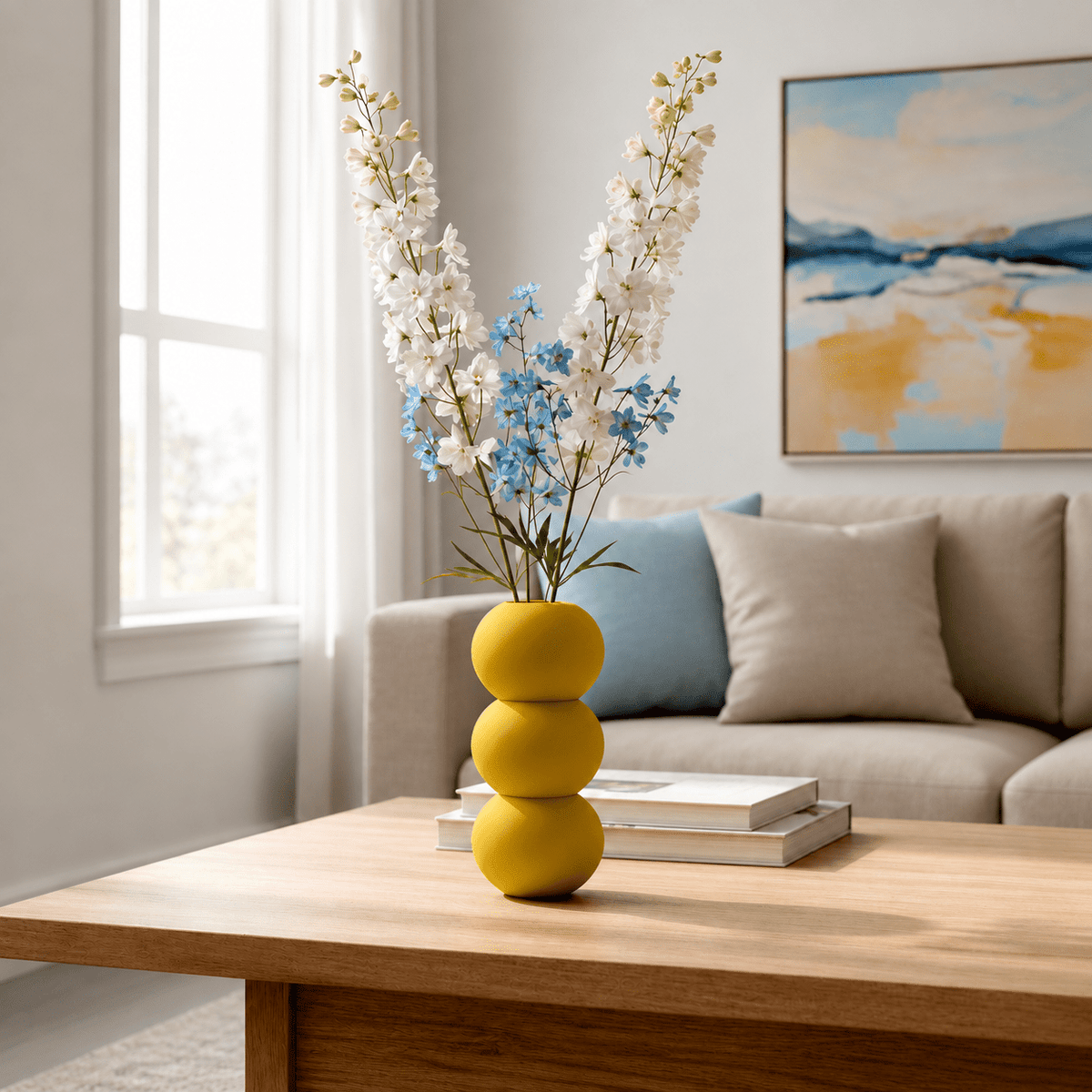 Spherical Modern Vase - Vibrant Accent Piece for Dried Flowers Contemporary Home Decor Geometric Centerpiece Orbo Design by Pashmation