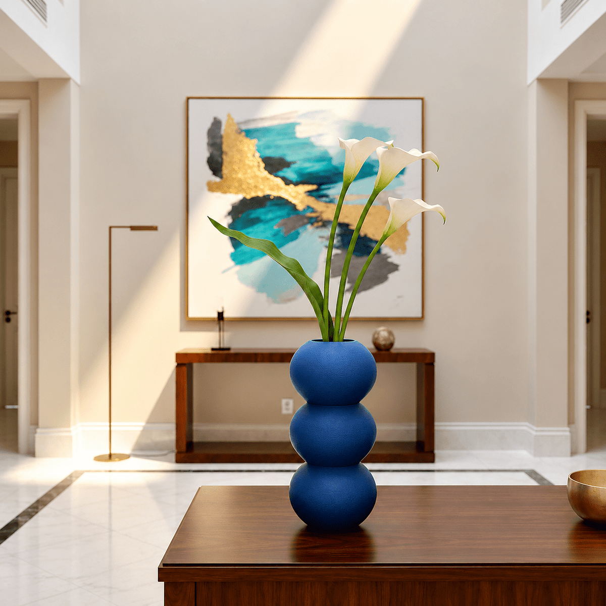 Spherical Modern Vase - Vibrant Accent Piece for Dried Flowers Contemporary Home Decor Geometric Centerpiece Orbo Design by Pashmation