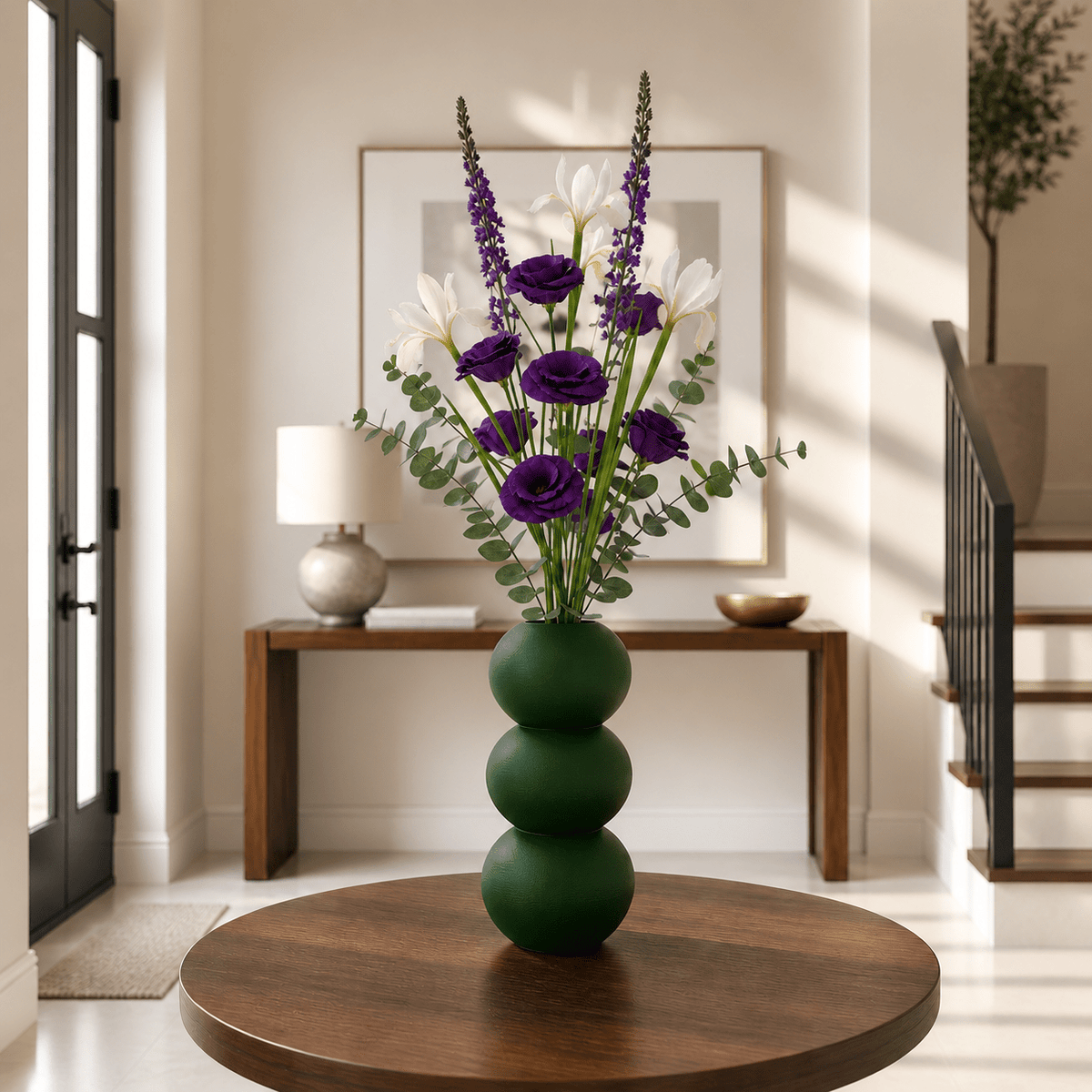 Spherical Modern Vase - Vibrant Accent Piece for Dried Flowers Contemporary Home Decor Geometric Centerpiece Orbo Design by Pashmation