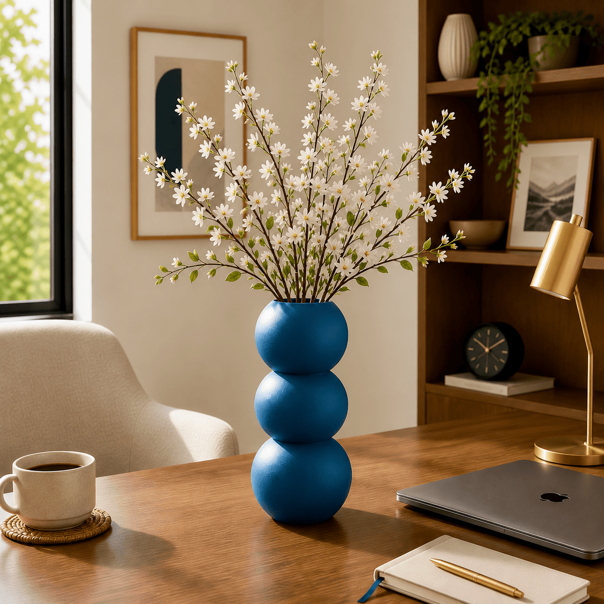Spherical Modern Vase - Vibrant Accent Piece for Dried Flowers Contemporary Home Decor Geometric Centerpiece Orbo Design by Pashmation