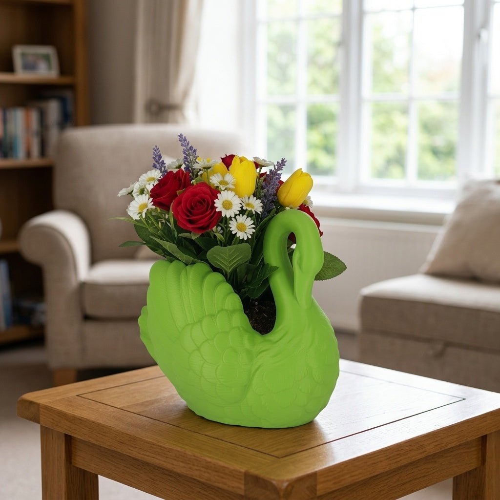 Swan Planter – Elegant Garden Decor with Drainage - PashmationIndoor Planters