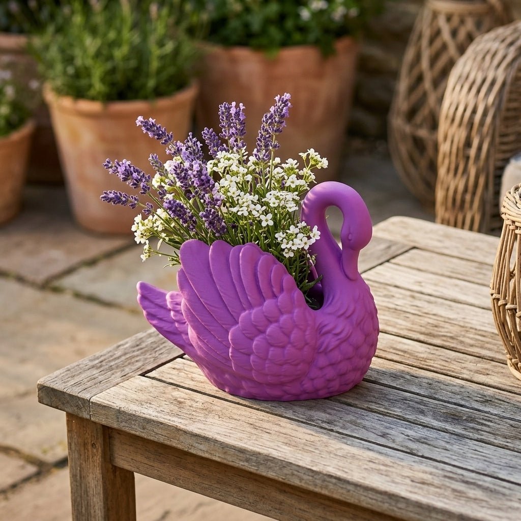Swan Planter – Elegant Garden Decor with Drainage - PashmationIndoor Planters