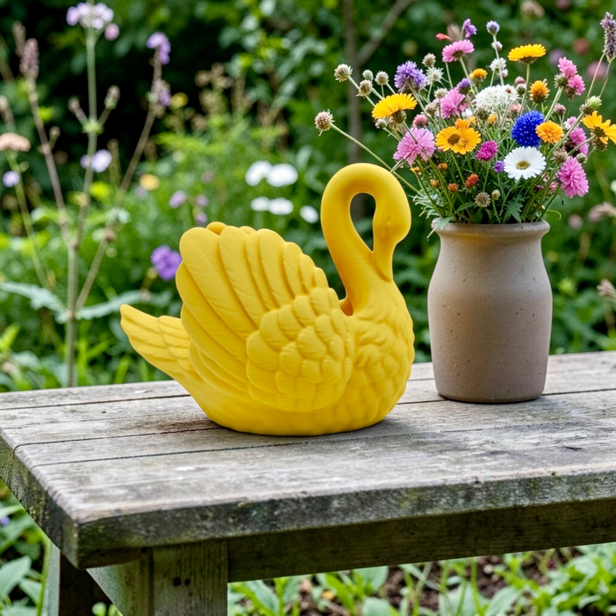 Swan Planter – Elegant Garden Decor with Drainage - PashmationIndoor Planters
