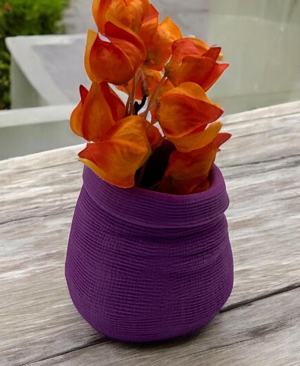 Vibrant Textured Woven Planter - Indoor Outdoor Plant Container Home Decor Accent - Pashmation