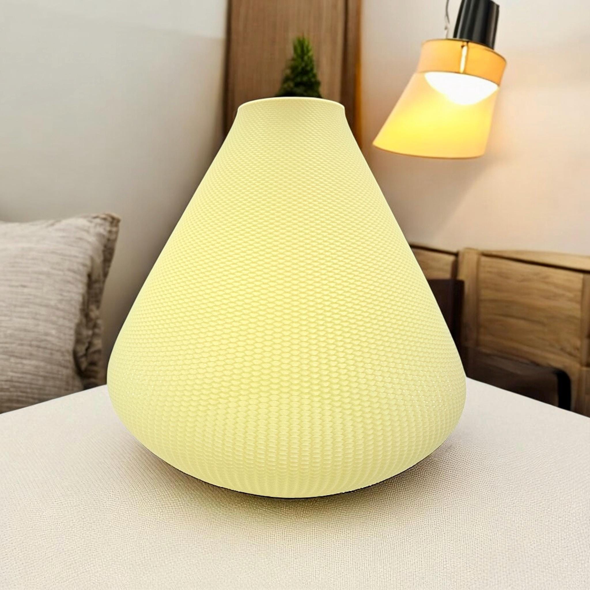 Yellow WeaveGlow Pendant Light - Modern Textured Ceiling Lamp by Pashmation